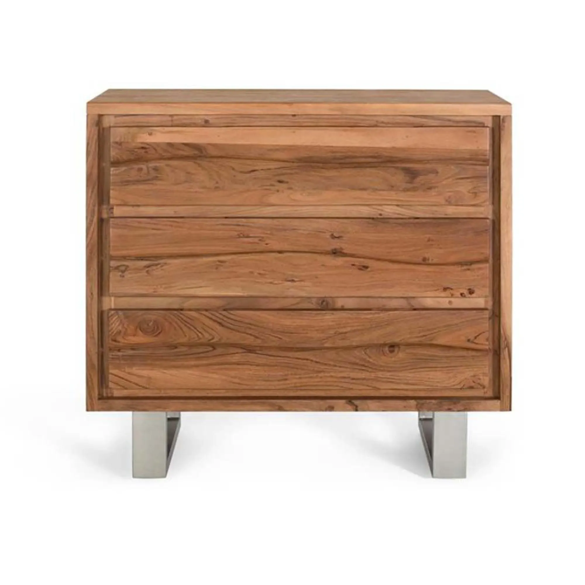 Monza 3 Drawer Chest - Natural, Acacia Wood