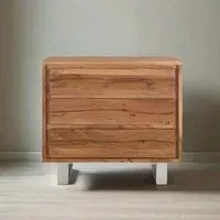 Monza 3 Drawer Chest - Natural, Acacia Wood
