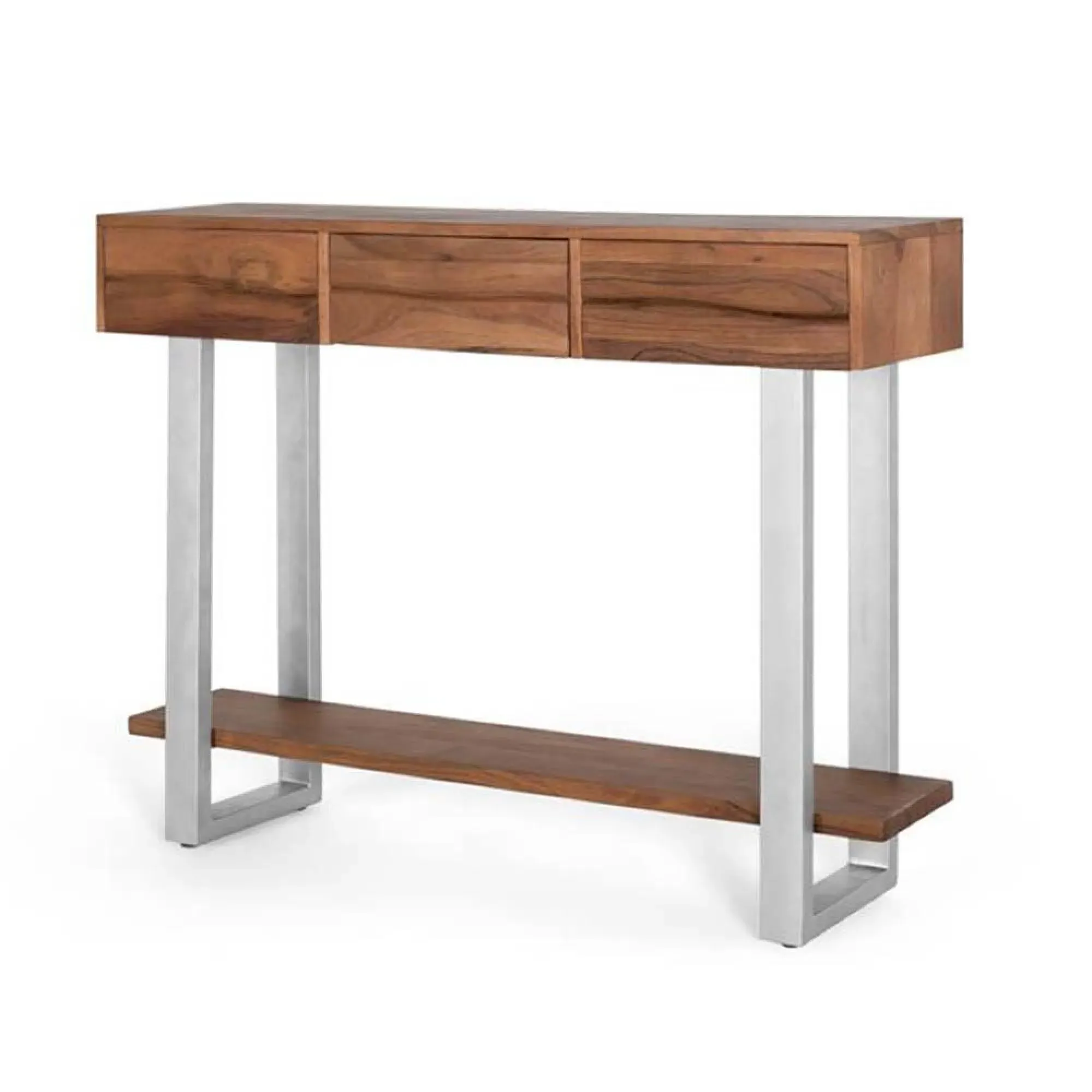 Monza 3 Drawer Console Table - Natural, Acacia Wood