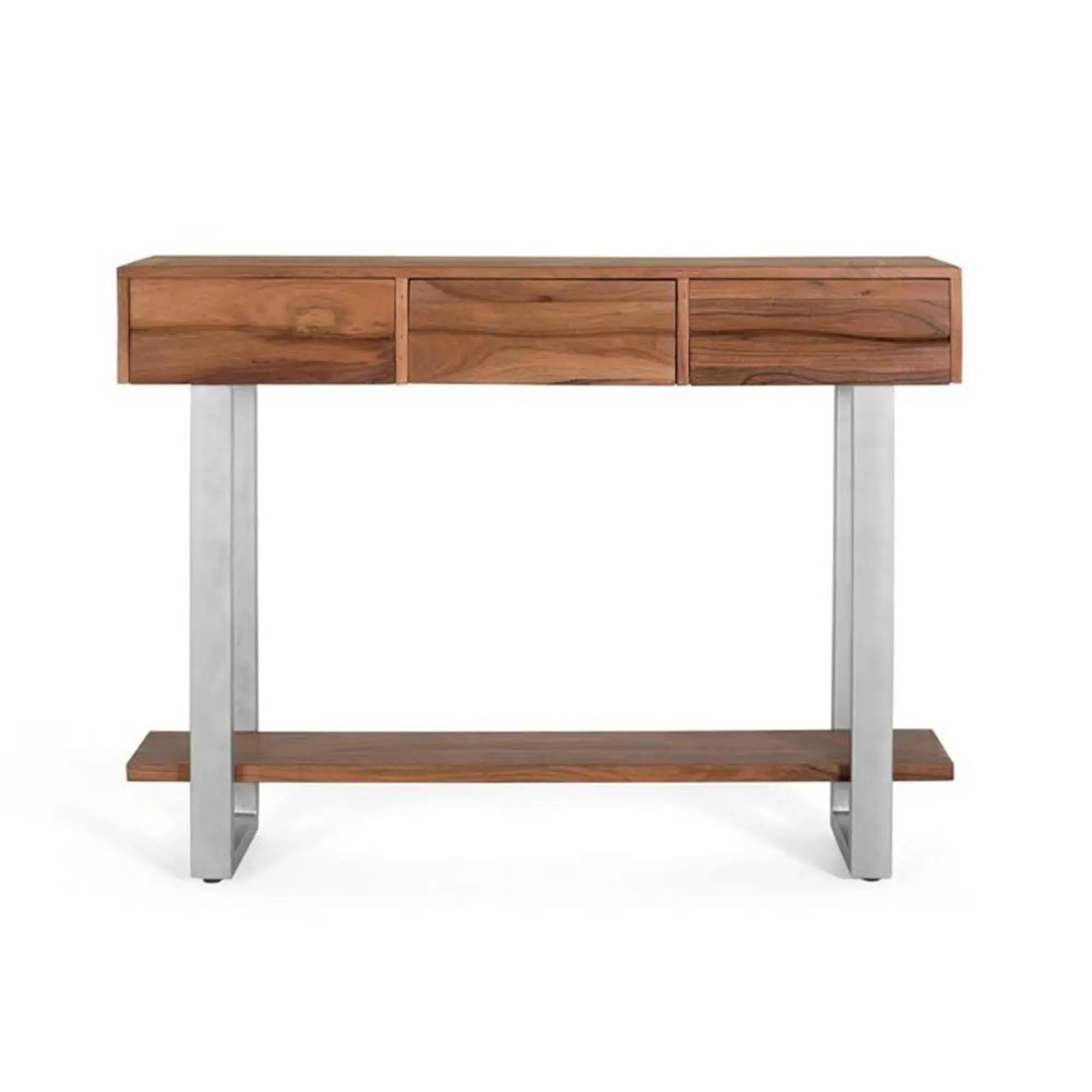 Monza 3 Drawer Console Table - Natural, Acacia Wood