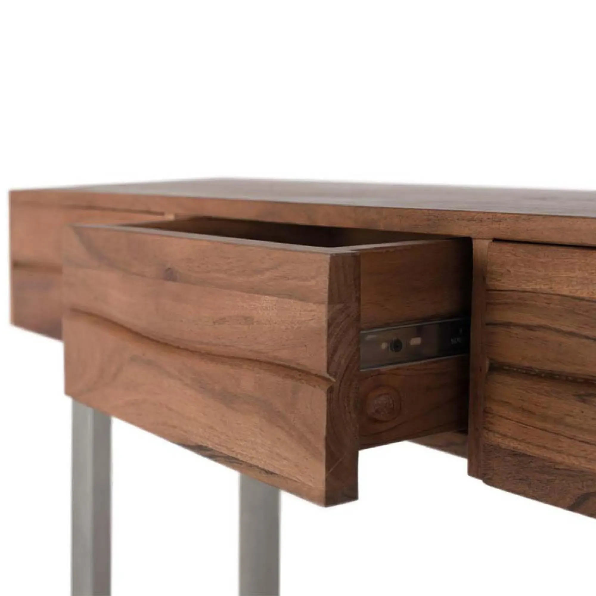 Monza 3 Drawer Console Table - Natural, Acacia Wood