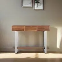 Monza 3 Drawer Console Table - Natural, Acacia Wood