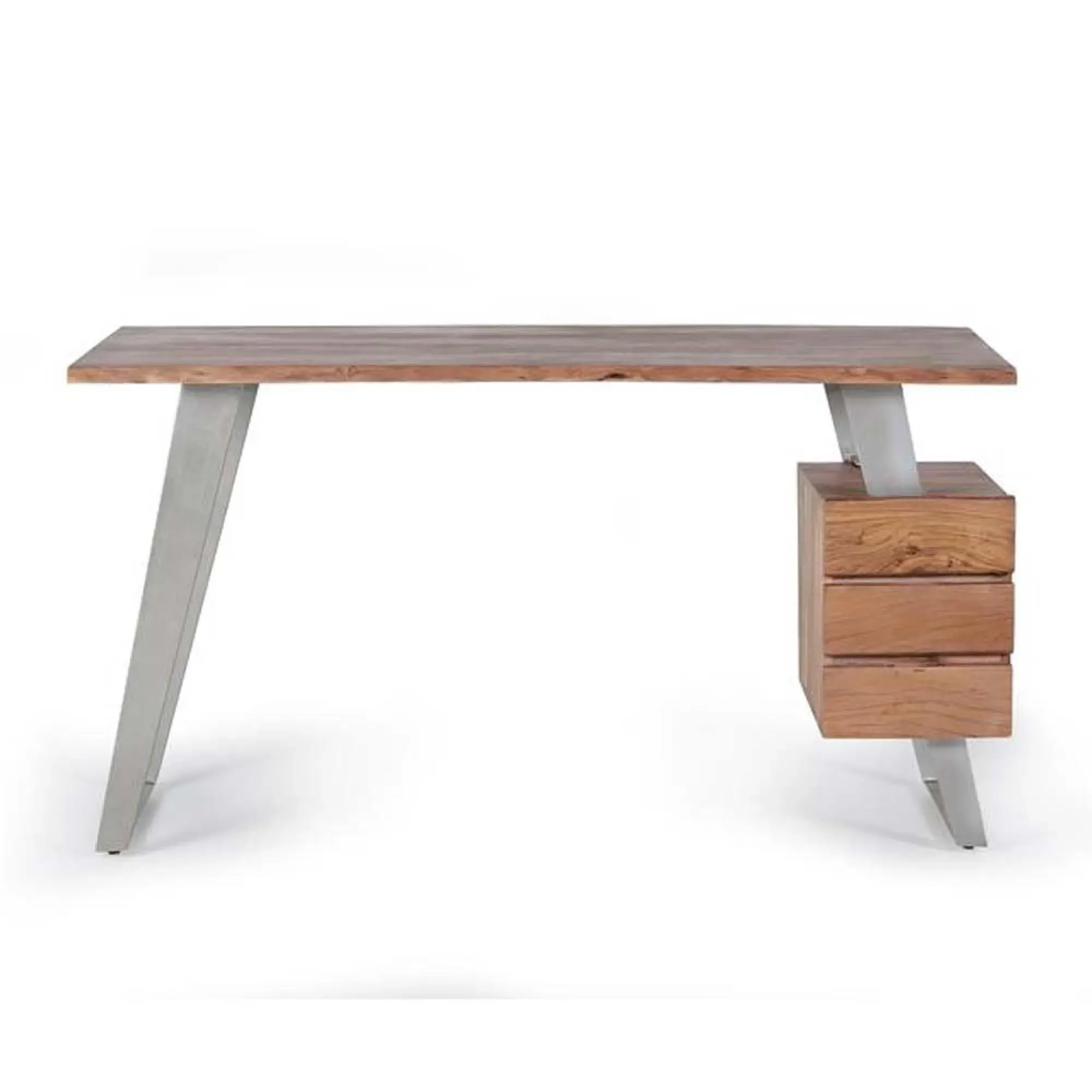 Monza 3 Drawer Desk - Natural, Acacia Wood