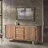 Monza 4 Door Large Sideboard - Natural, Acacia Wood