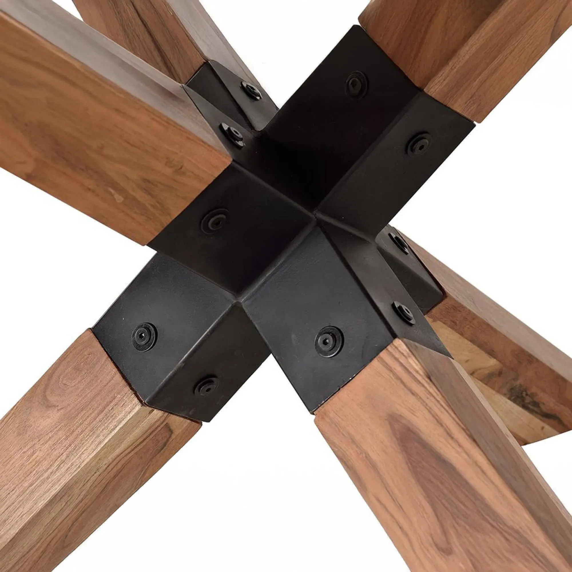 Monza 4 Seater Round Dining Table - Natural, Acacia Wood