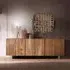 Monza 6 Door Extra Large Sideboard - Natural, Acacia Wood