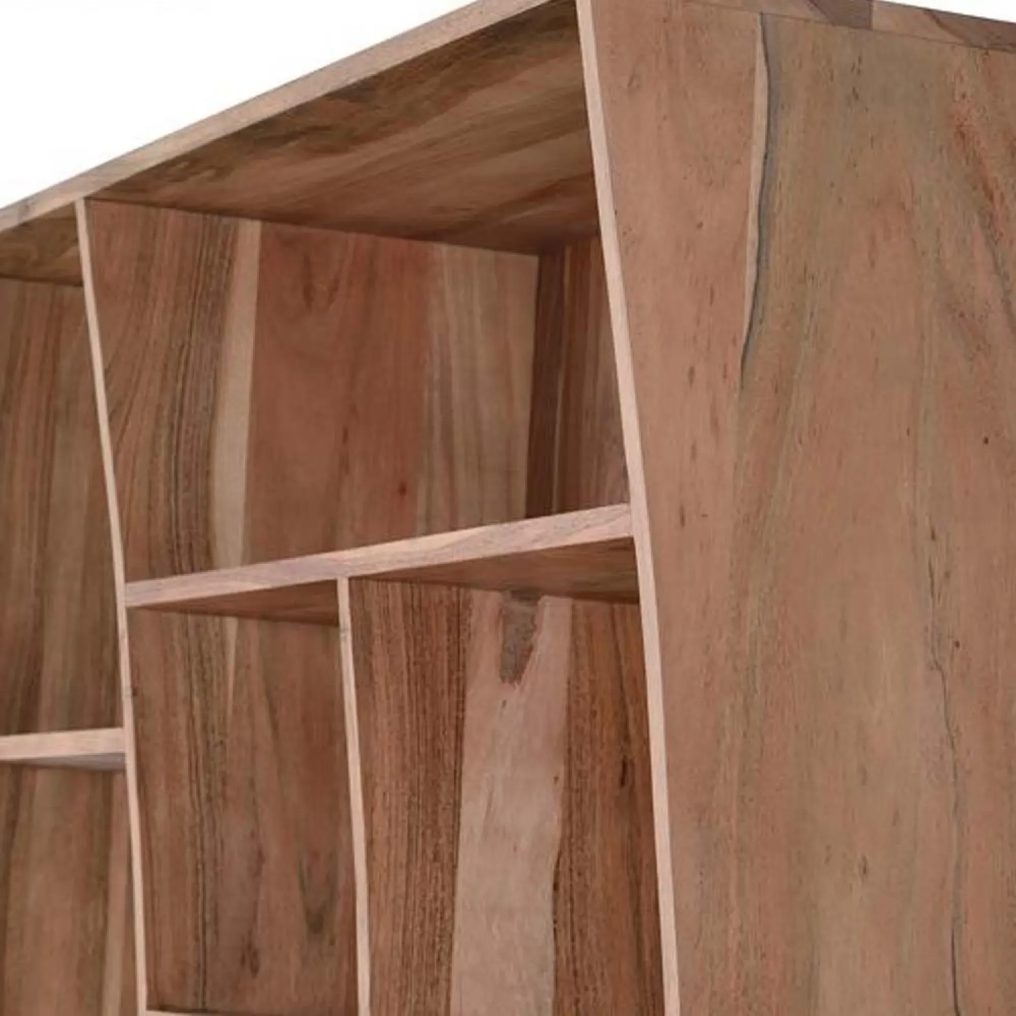 Monza Bookcase - Natural, Acacia Wood