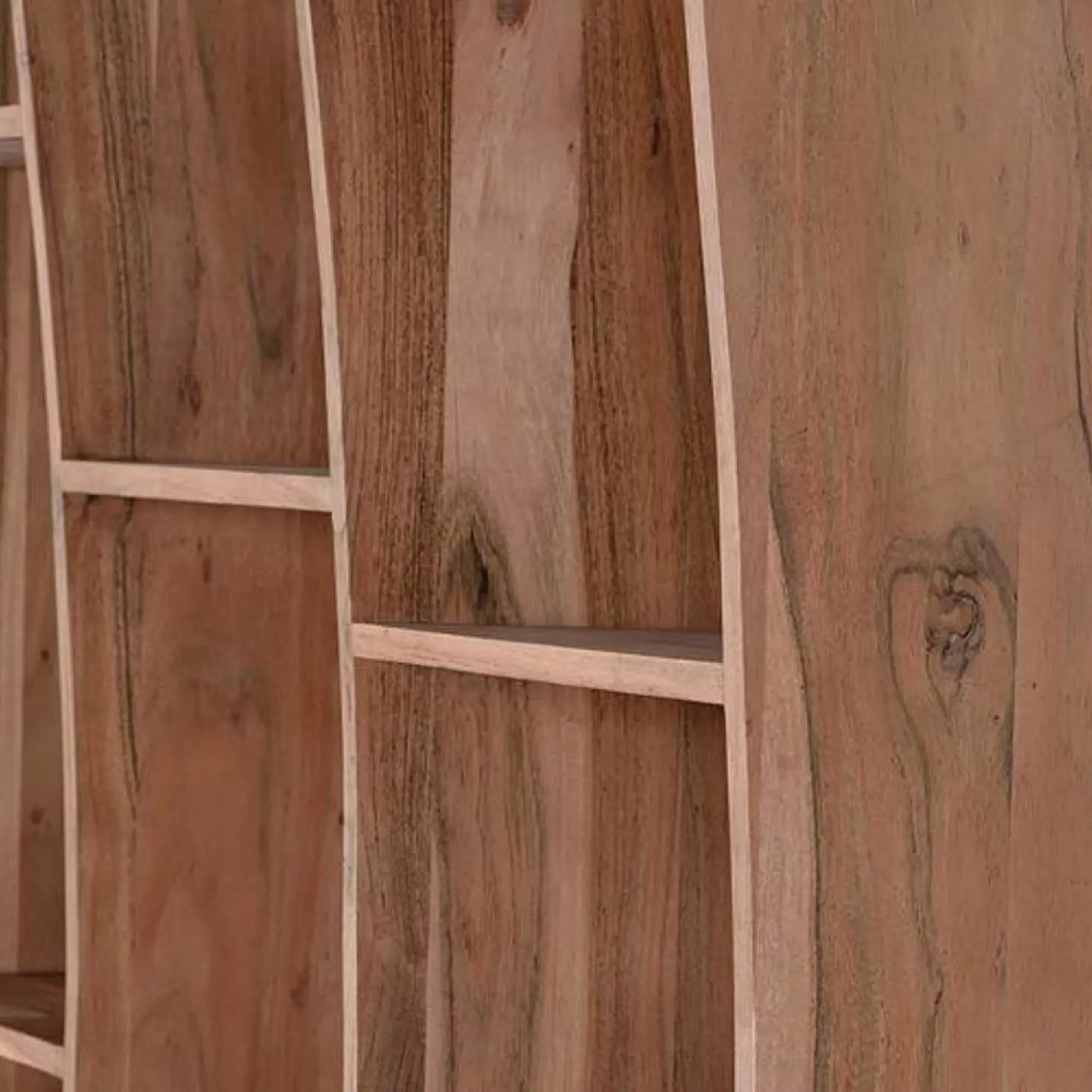 Monza Bookcase - Natural, Acacia Wood