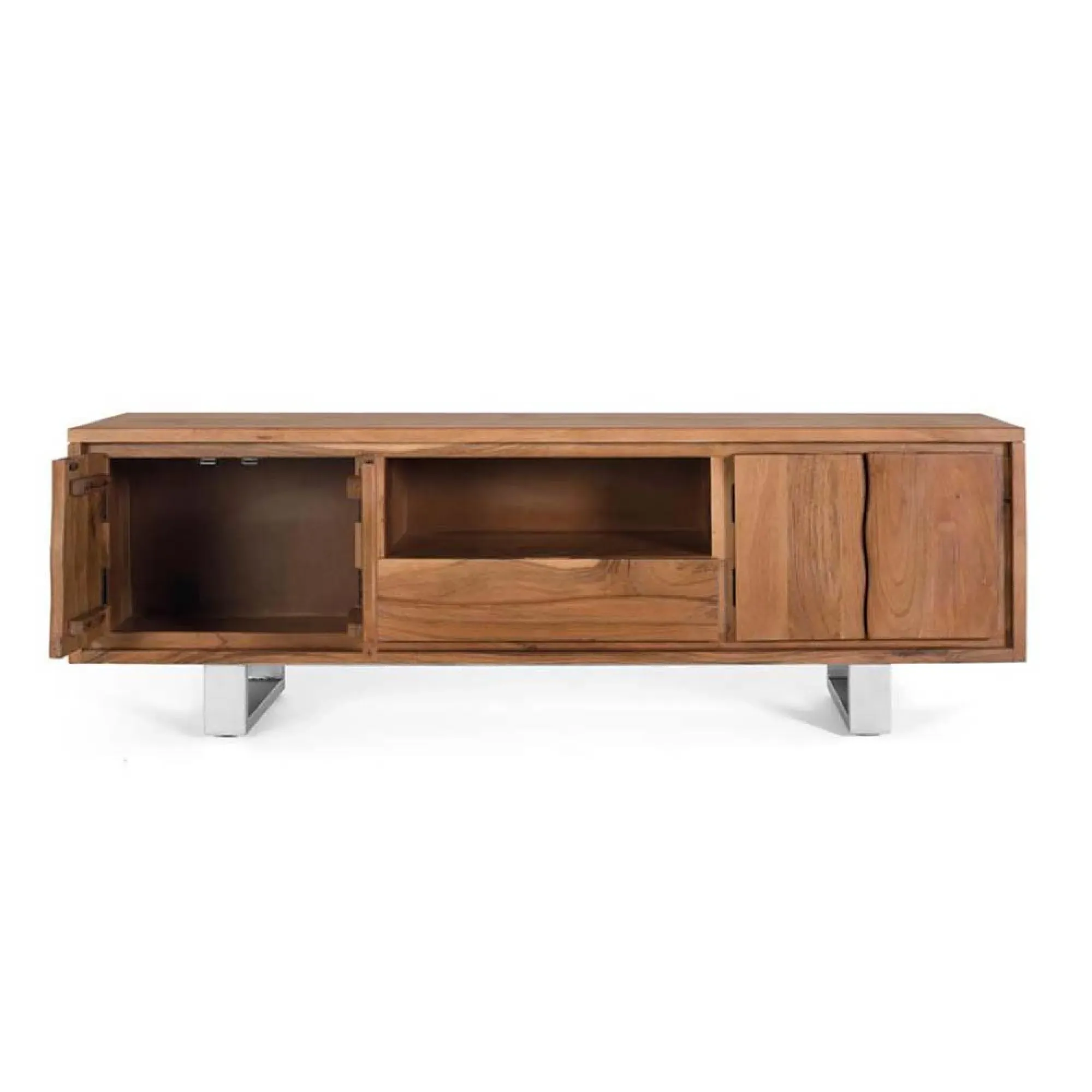 Monza Large TV Unit with Storage - Natural, Acacia Wood