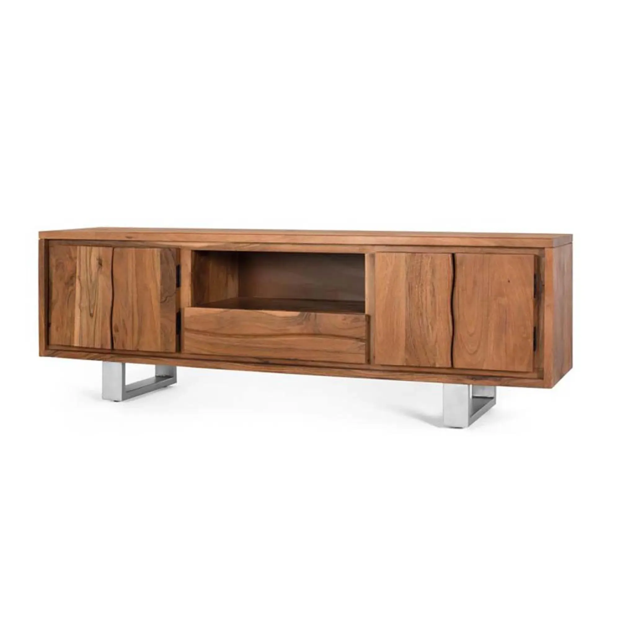 Monza Large TV Unit with Storage - Natural, Acacia Wood