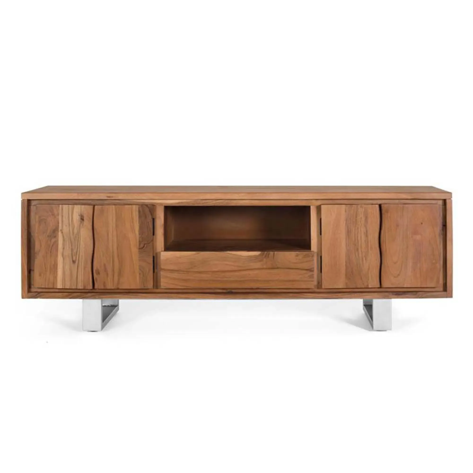 Monza Large TV Unit with Storage - Natural, Acacia Wood