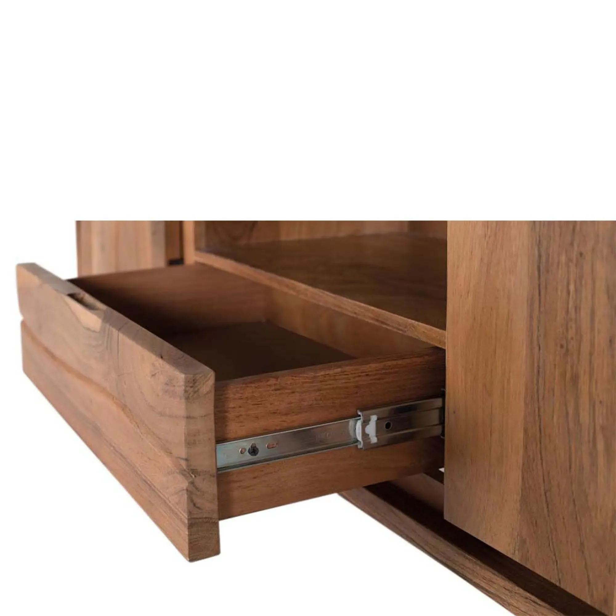 Monza Large TV Unit with Storage - Natural, Acacia Wood