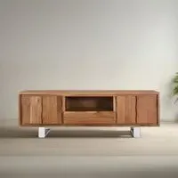 Monza Large TV Unit with Storage - Natural, Acacia Wood