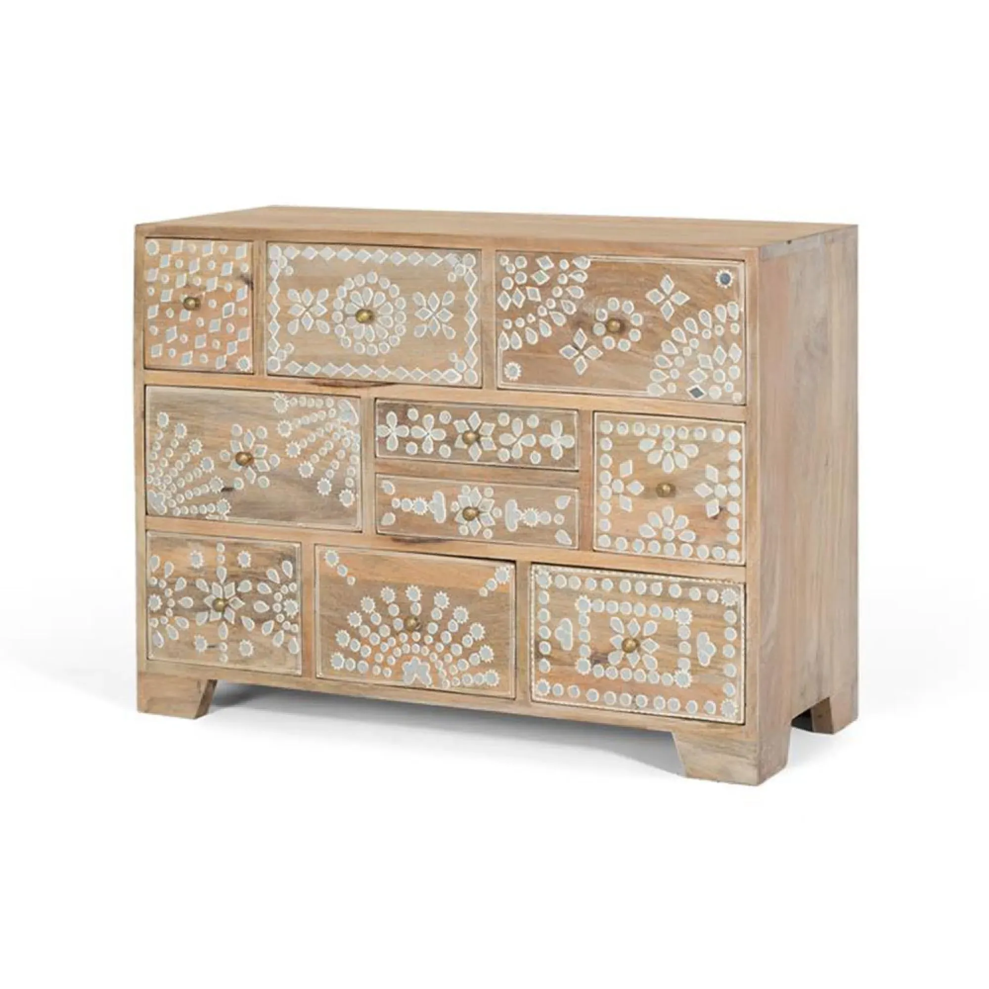Monza Multi Drawer Chest - Natural, Mango Wood