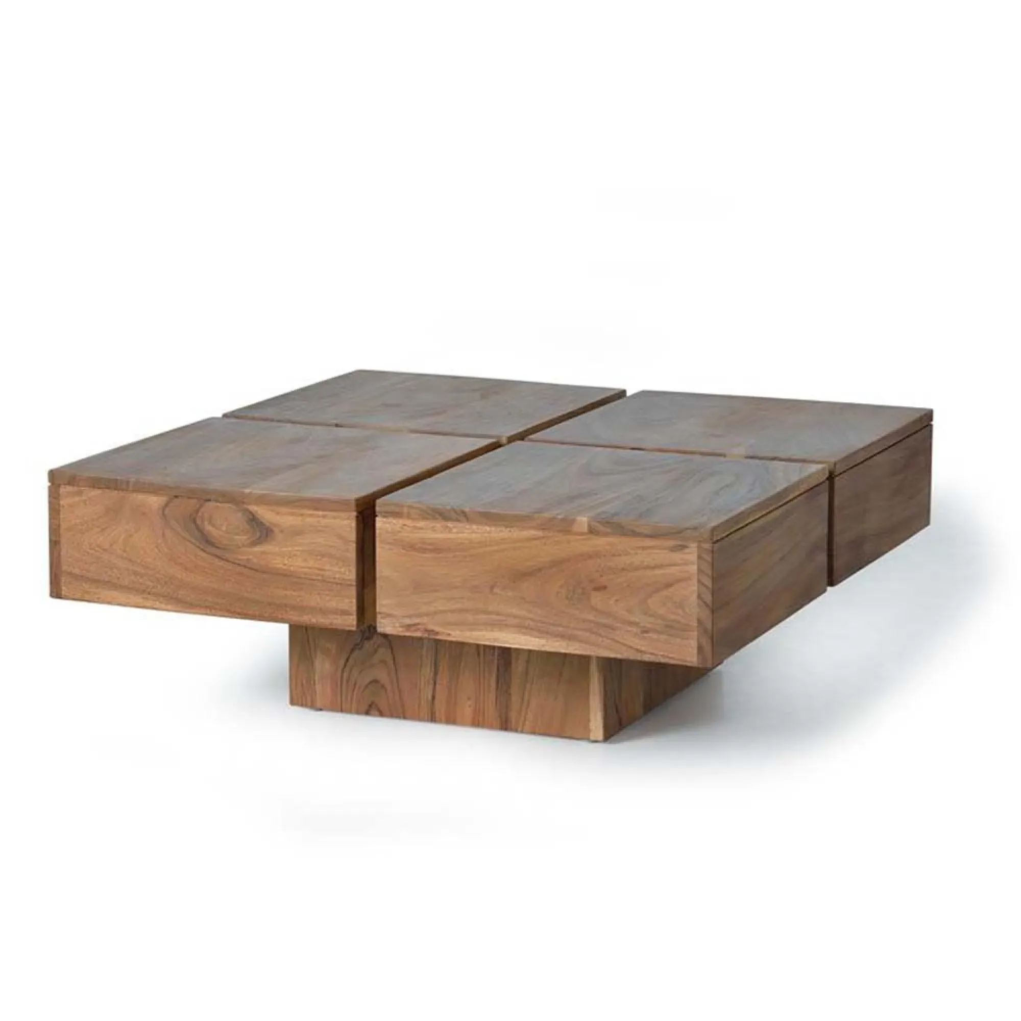Monza Square Coffee Table - Natural, Acacia Wood