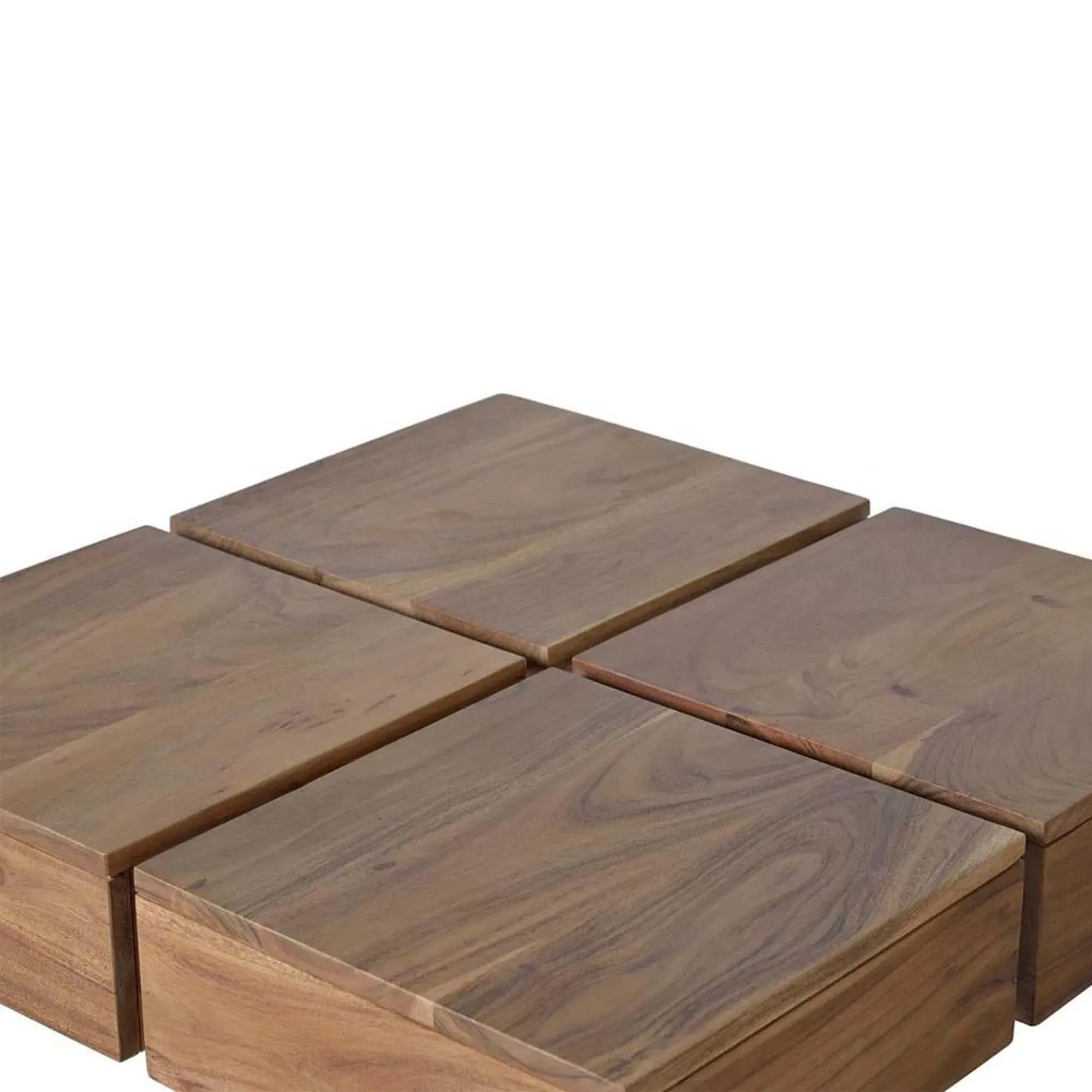 Monza Square Coffee Table - Natural, Acacia Wood