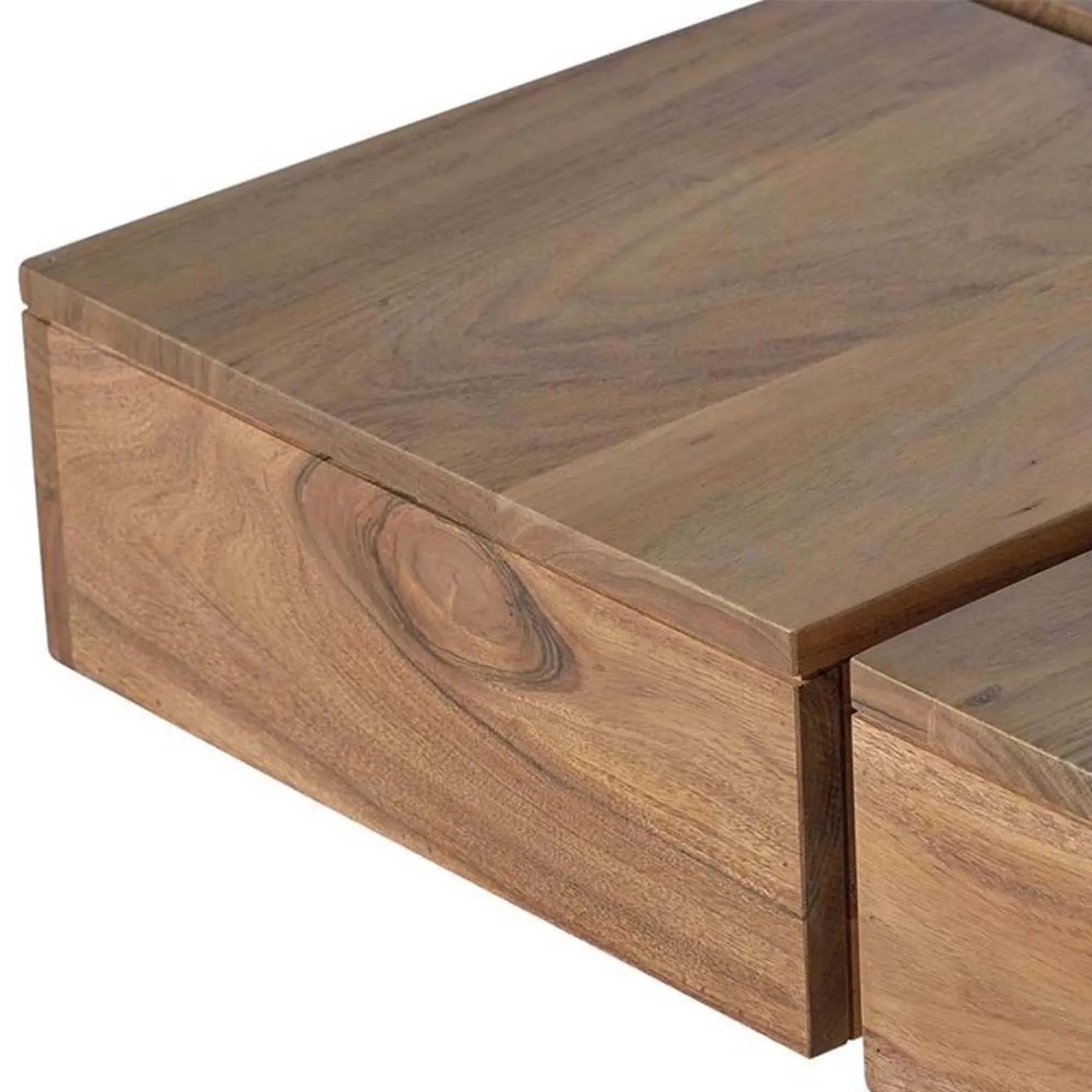 Monza Square Coffee Table - Natural, Acacia Wood