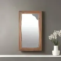 Monza Wall Mirror - Natural, Acacia Wood
