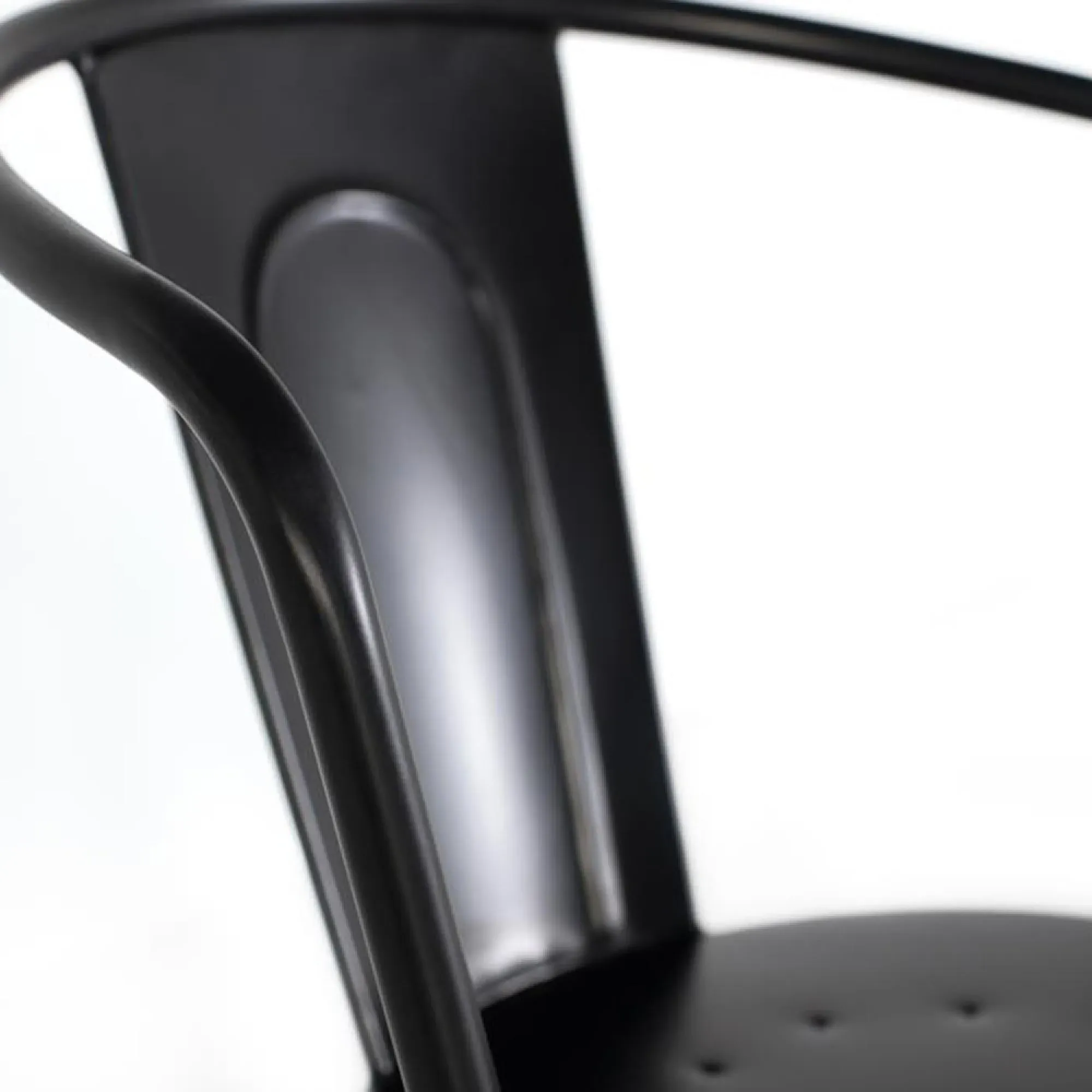 Nankanzi Tolix Style Bar Stool - Black, Metal