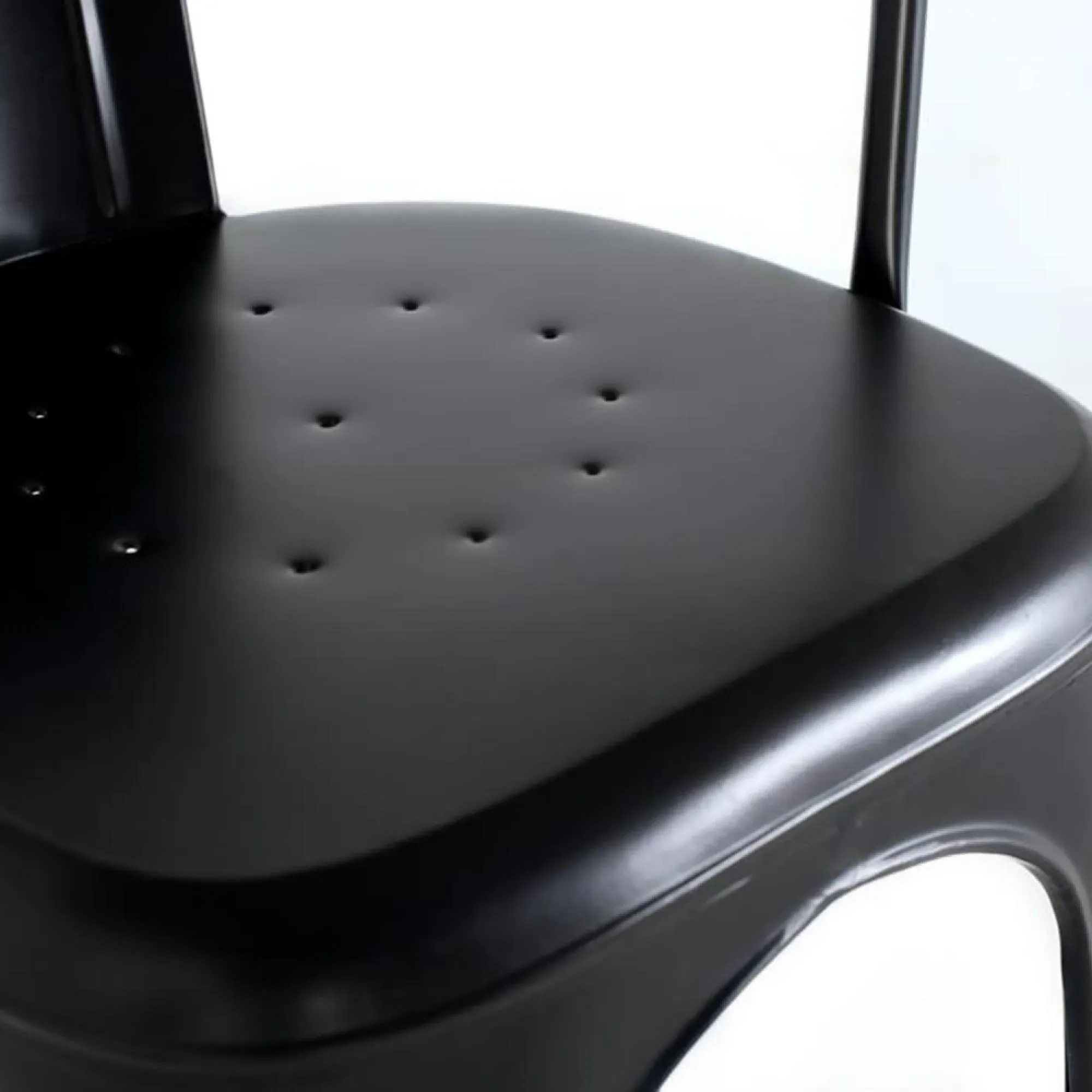 Nankanzi Tolix Style Bar Stool - Black, Metal