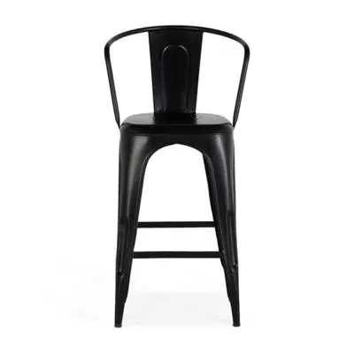 Nankanzi Tolix Style Bar Stool - Black, Metal image