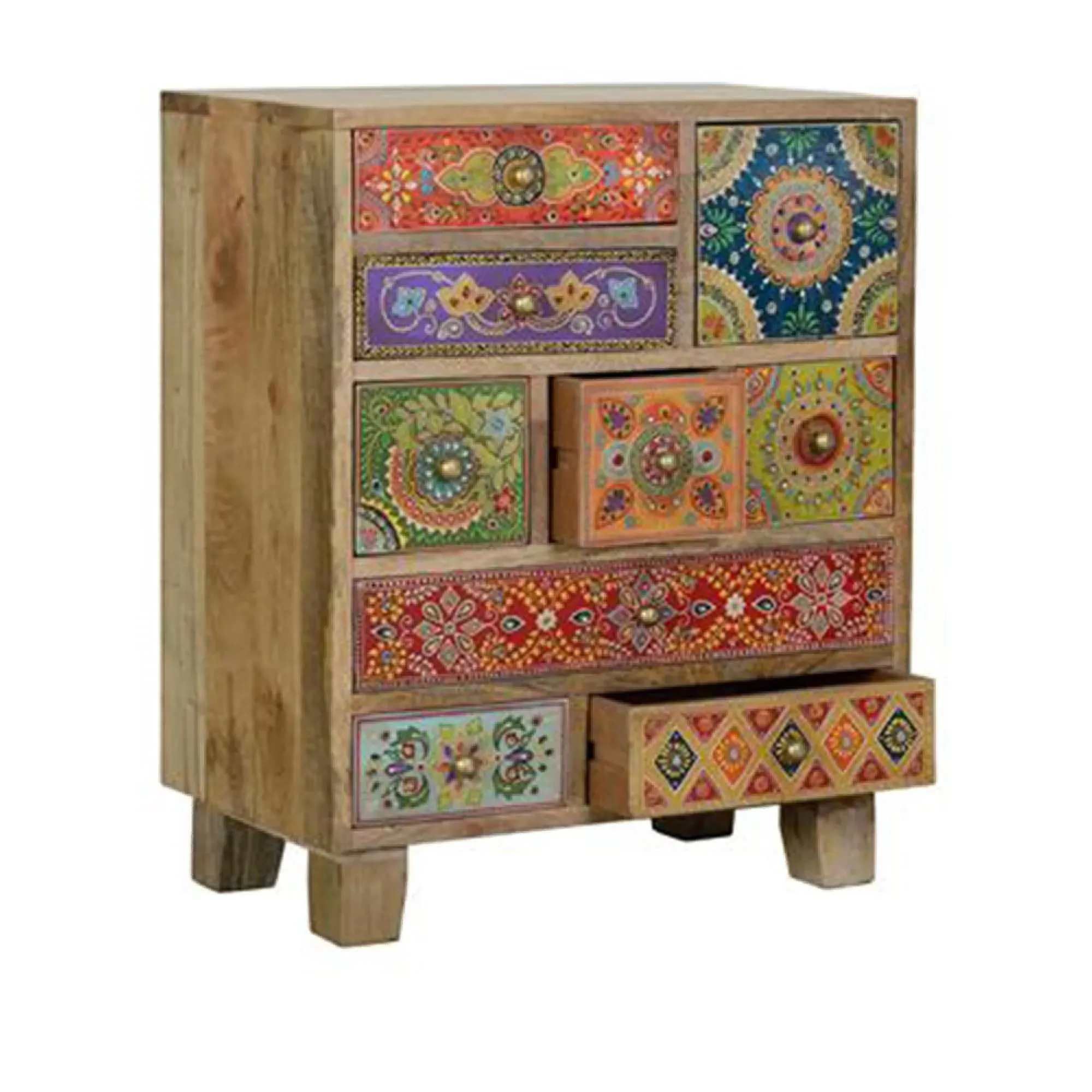 Narduzu Multi Drawer Chest - Natural, Mango Wood
