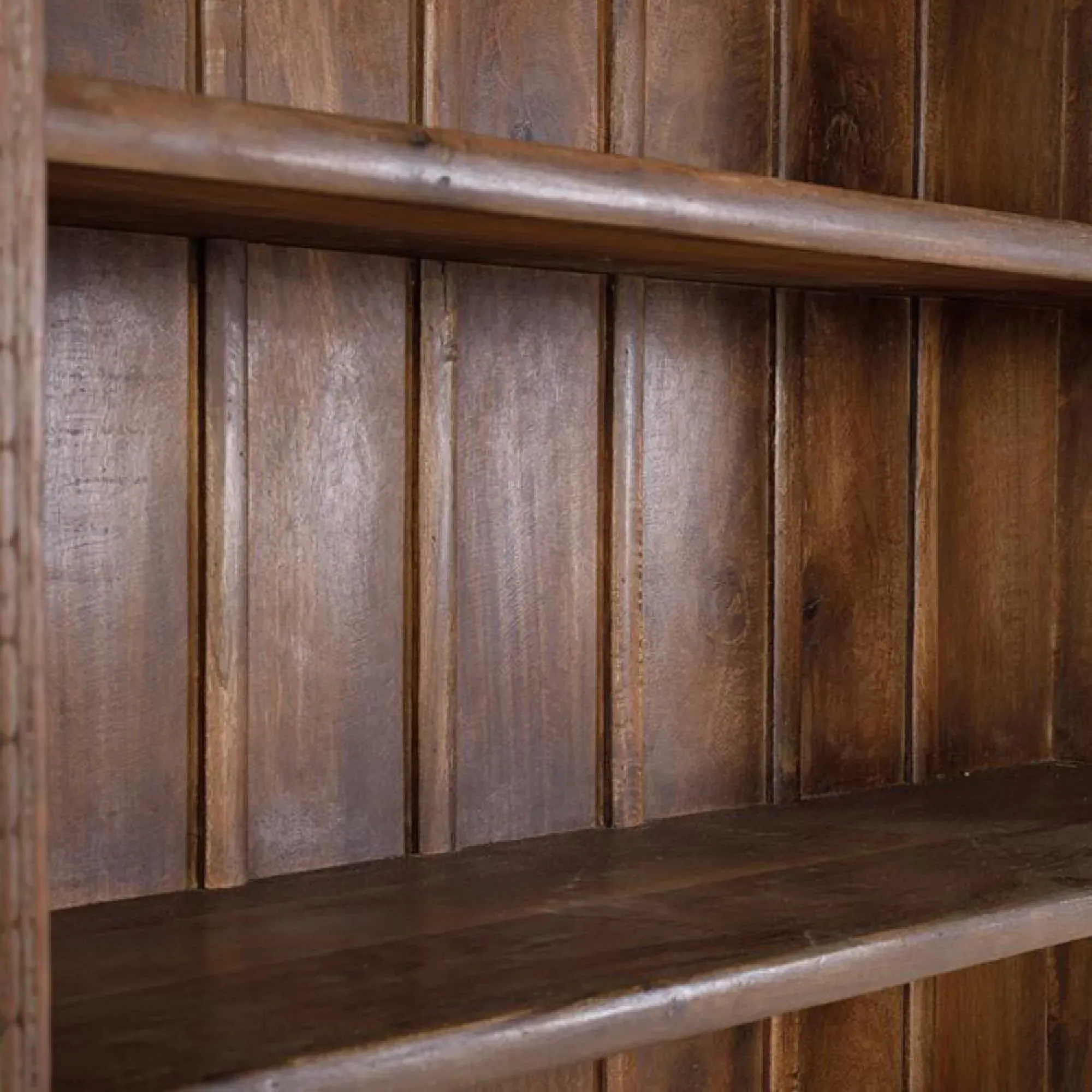 Naturita Carved Bookcase - Brown, Mango Wood