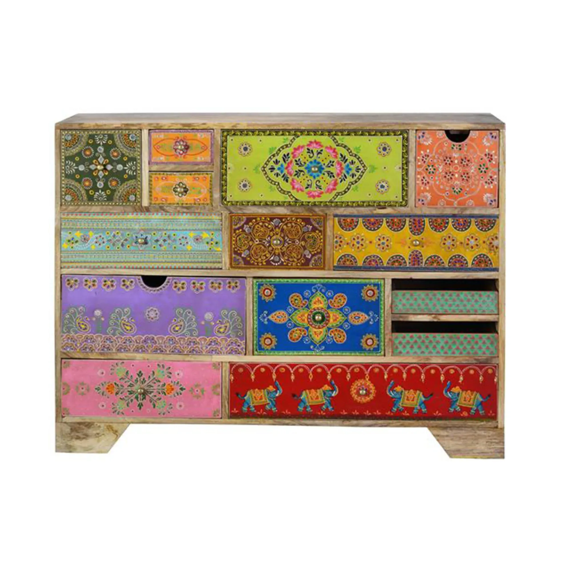 Nazlini Multi Drawer Wide Chest - Mango Wood