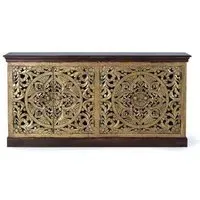 Nepravisht Carved 4 Door Sideboard - Mango Wood