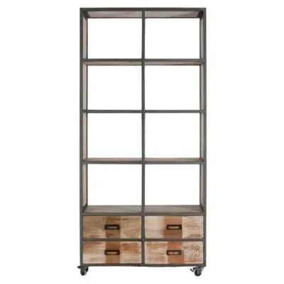 Netawaka Industrial Bookcase - Recycled Wood image