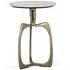 Newgale Round Side Table - White, Marble