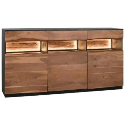 Niarada 3 Door Extra Large Sideboard - Natural, Acacia Wood