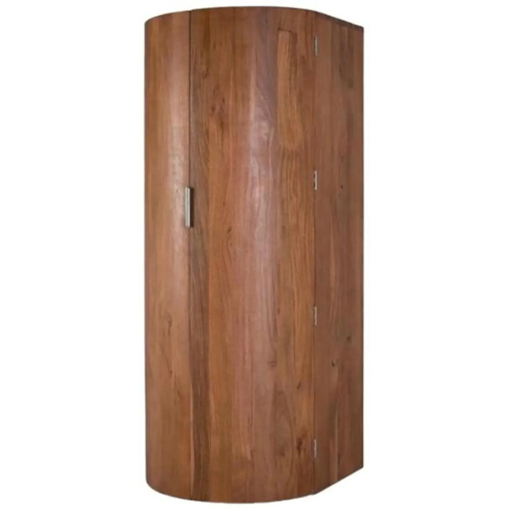 Niarada Curved 2 Door Bar Cabinet - Natural, Acacia Wood