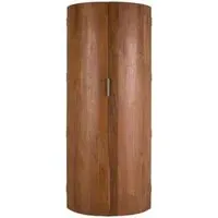 Niarada Curved 2 Door Bar Cabinet - Natural, Acacia Wood