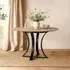 Olbia 4-Seater Round Pedestal Dining Table - Natural, Marble