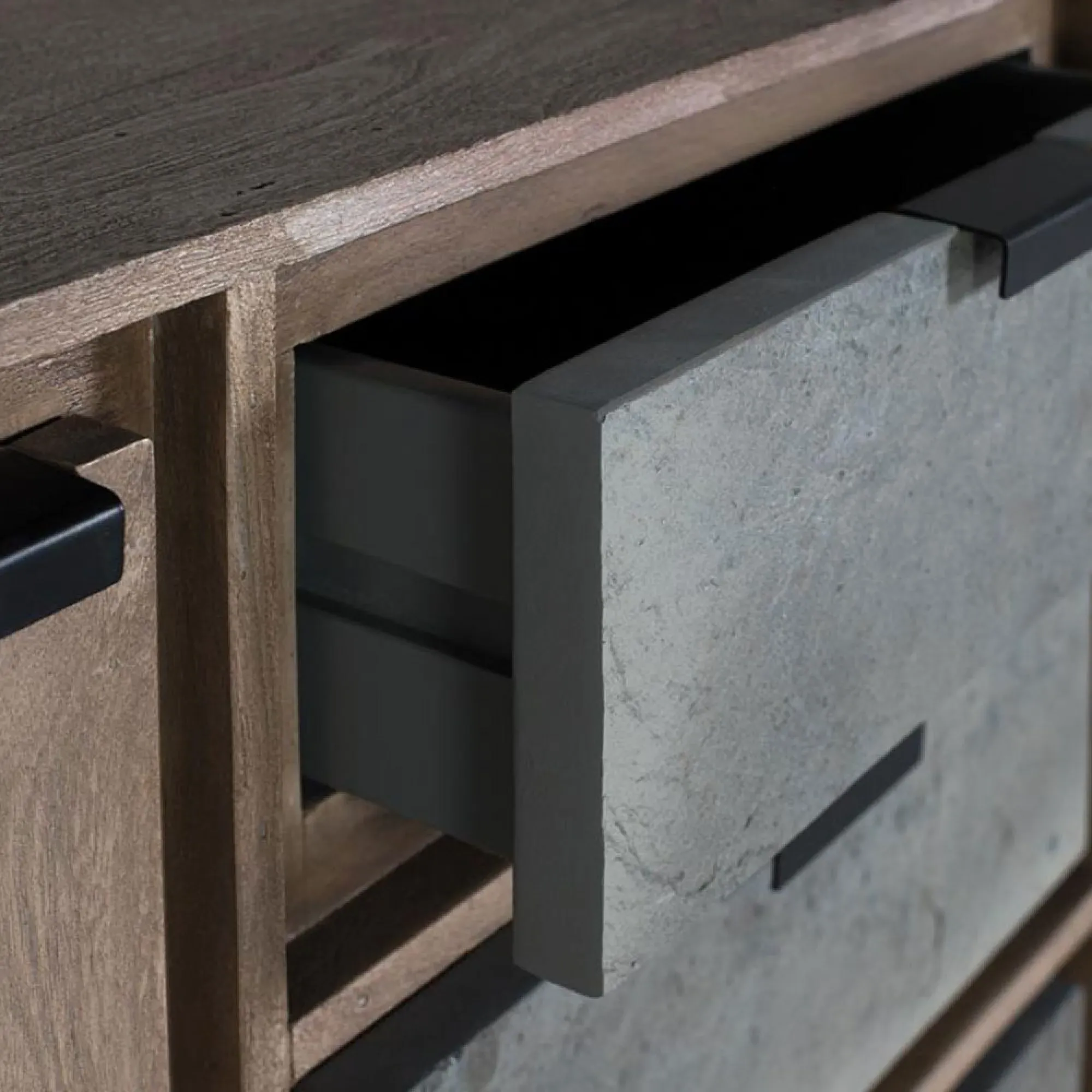 Olbia Large Sideboard - Rustic, Acacia Wood