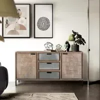 Olbia Large Sideboard - Rustic, Acacia Wood