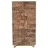 Omao Carved 2 Door Wardrobe - Natural, Mango Wood