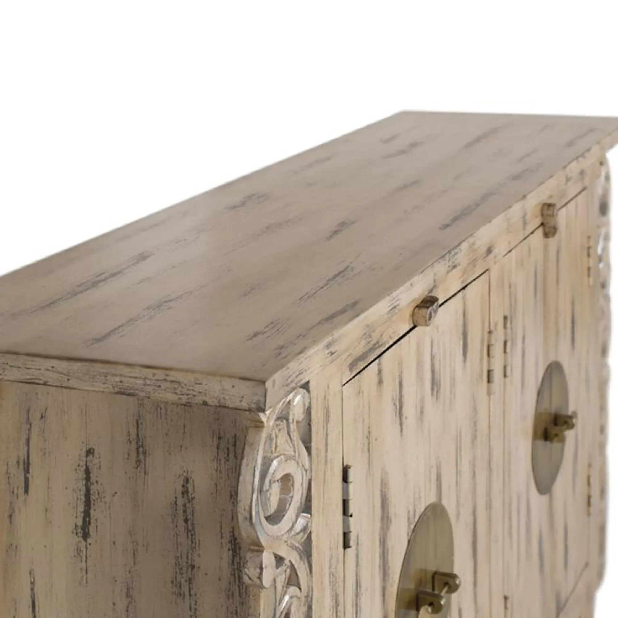 Oshteca 2 Door Medium Sideboard - Beige, Mango Wood