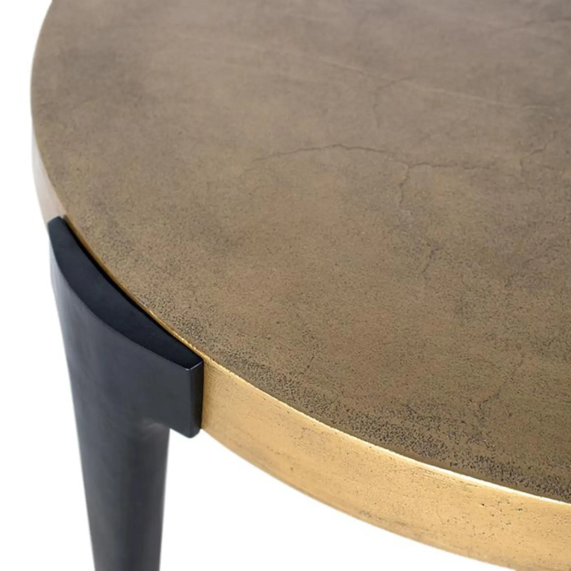 Oxwich Round Coffee Table - Gold, Metal