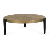 Oxwich Round Coffee Table - Gold, Metal