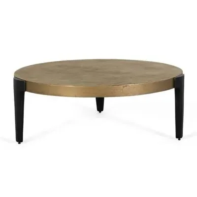 Oxwich Round Coffee Table - Gold, Metal image