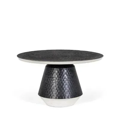 Palermo Round Large Coffee Table - Dark Grey, Metal