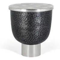 Palermo Round Small Coffee Table with Storage - Grey