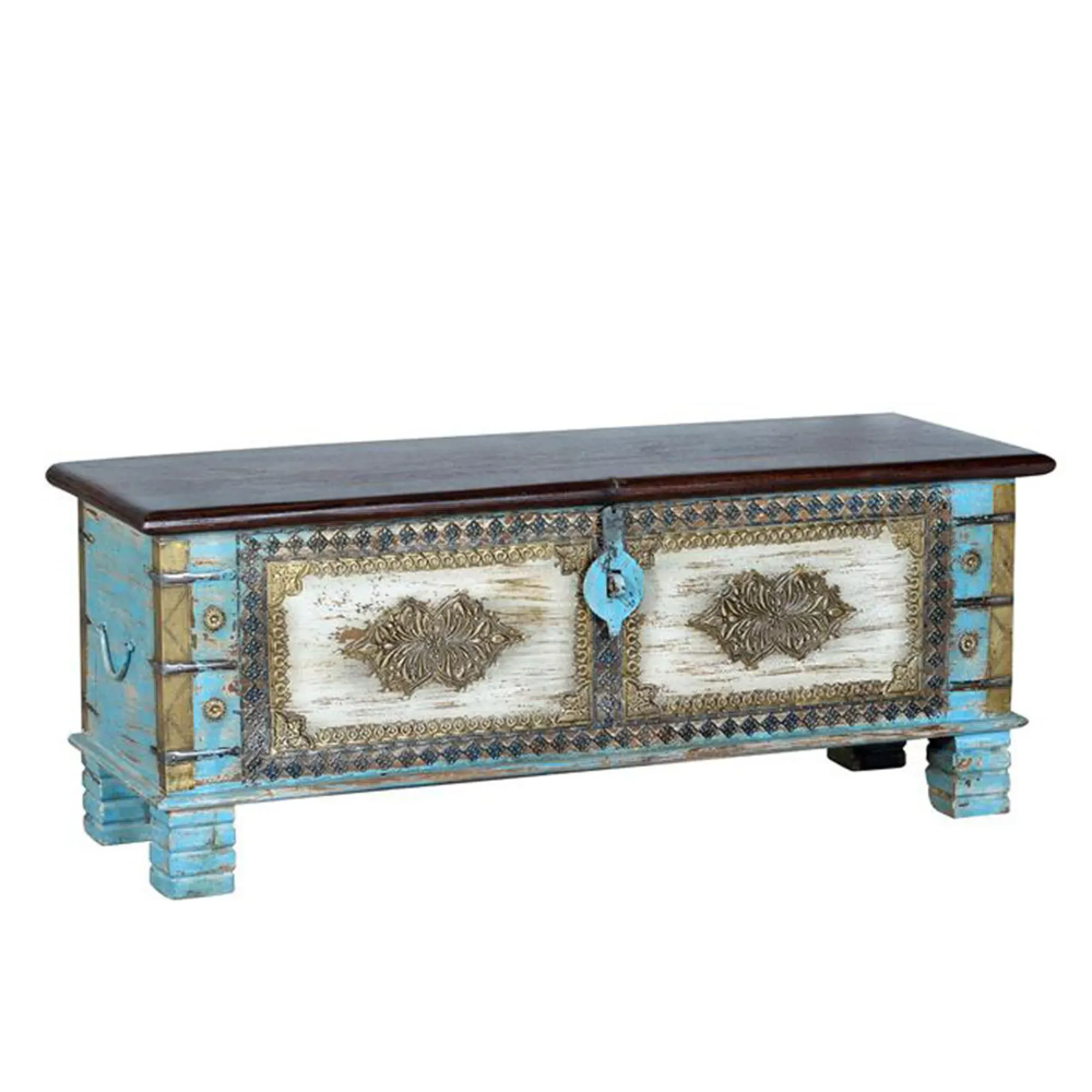 Pamhagen Storage Trunk - Bronze, Mango Wood