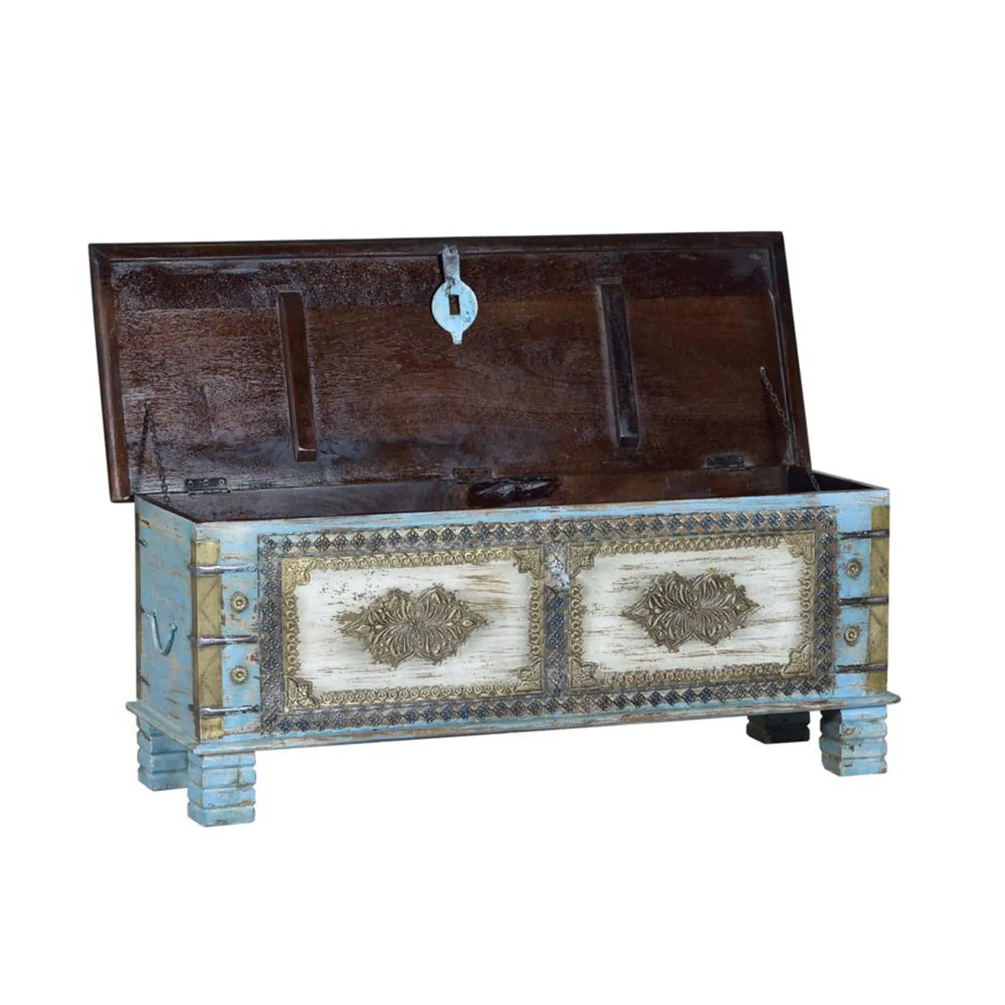 Pamhagen Storage Trunk - Bronze, Mango Wood