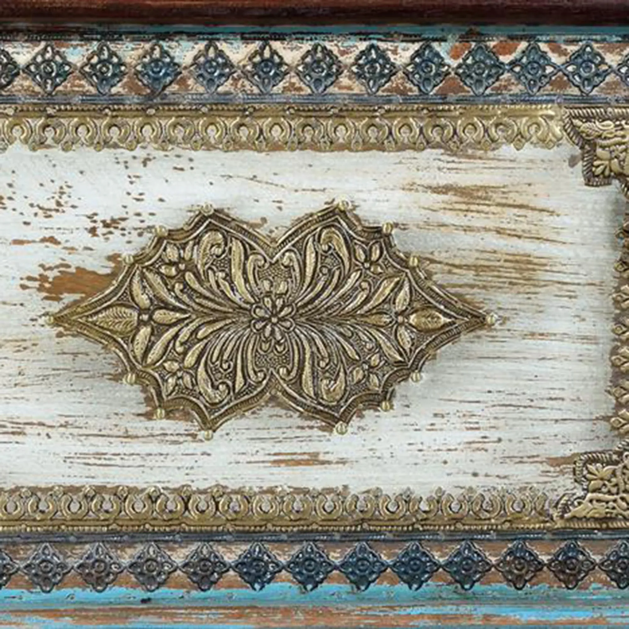 Pamhagen Storage Trunk - Bronze, Mango Wood