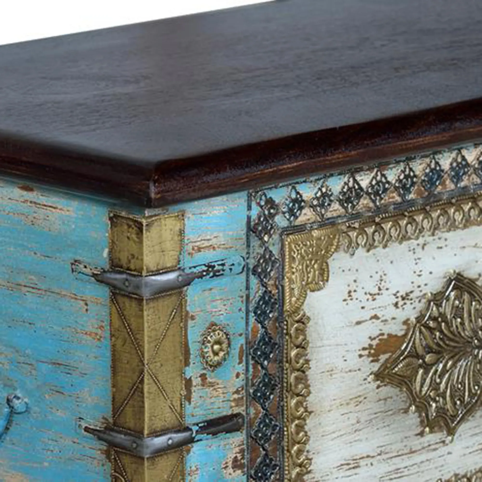 Pamhagen Storage Trunk - Bronze, Mango Wood