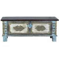 Pamhagen Storage Trunk - Bronze, Mango Wood