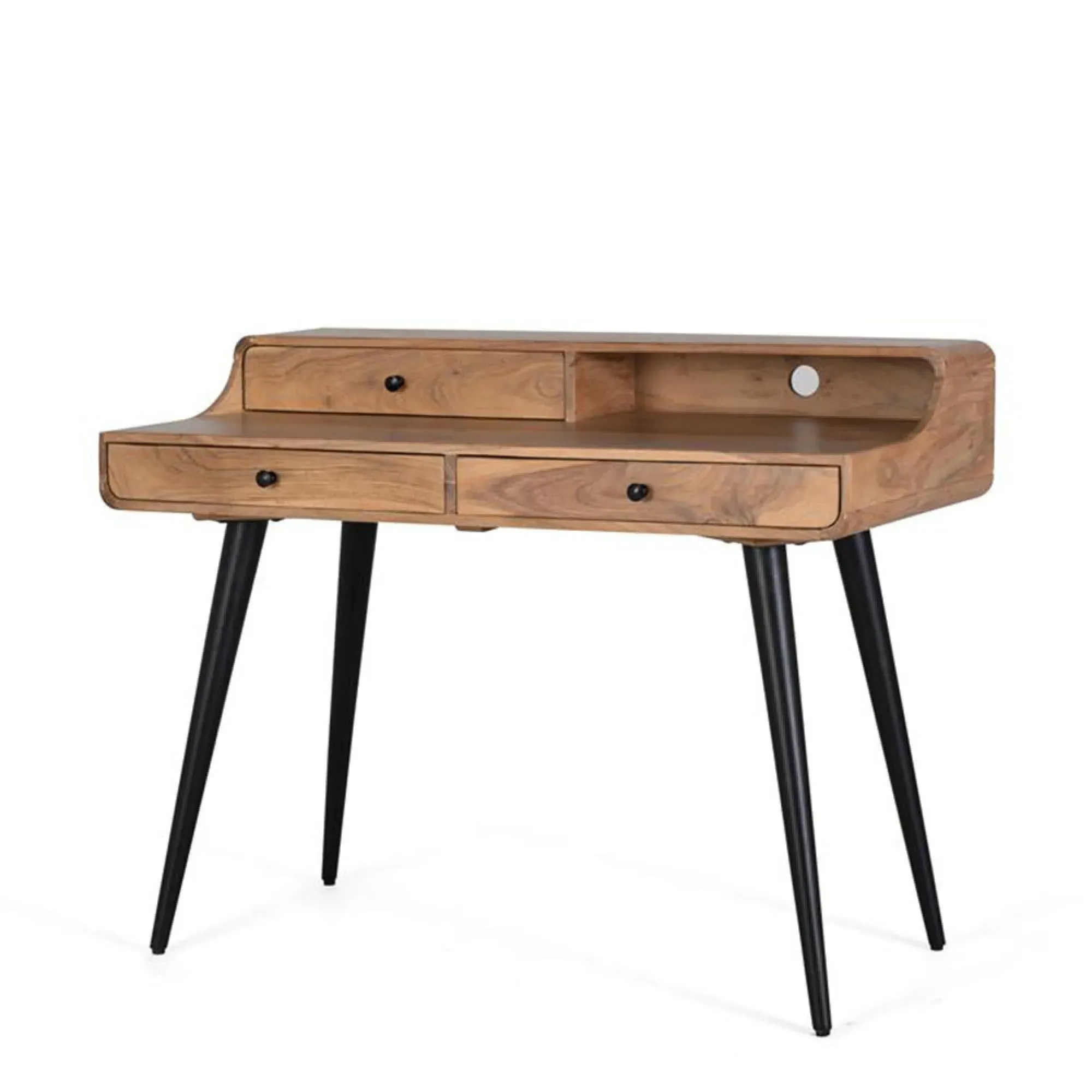 Pavia 3 Drawer Desk - Natural, Acacia Wood